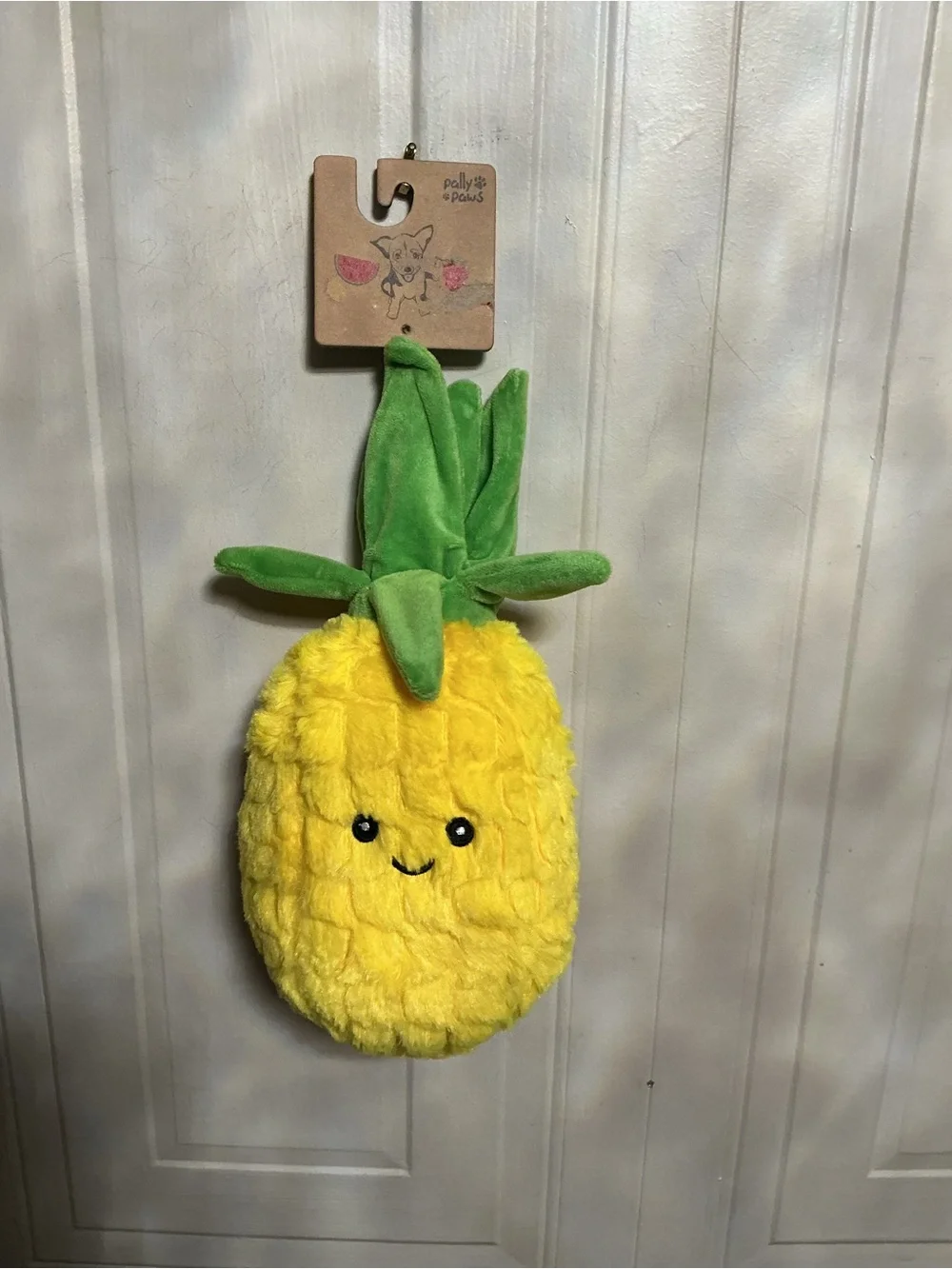 Pally  Paws Beautiful Pineapple  Plush Dog Toy With Clinker & Squeaker 13”